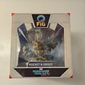 Q Fig Marvel Guardians Of The Galaxy Vol.2 Rocket & Groot Figurines see pictures
